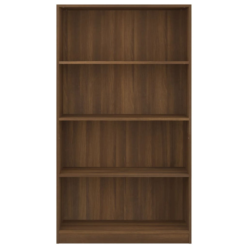 4-Tier Book Cabinet Brown Oak 80x24x142 cm Engineered Wood