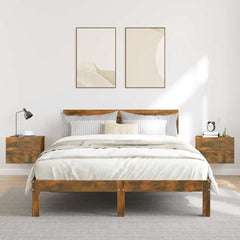 vidaXL Bedside Cabinets 2 pcs Smoked Oak 40x30x30 cm Engineered Wood 1