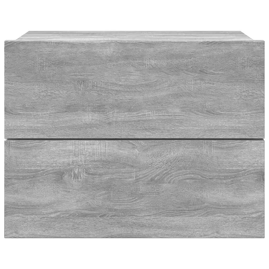 vidaXL Bedside Cabinets 2 pcs Grey Sonoma 40x30x30 cm Engineered Wood 4