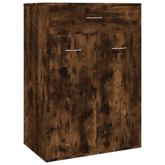 vidaXL Shoe Cabinet Smoked Oak 60x35x84 cm Engineered Wood 2