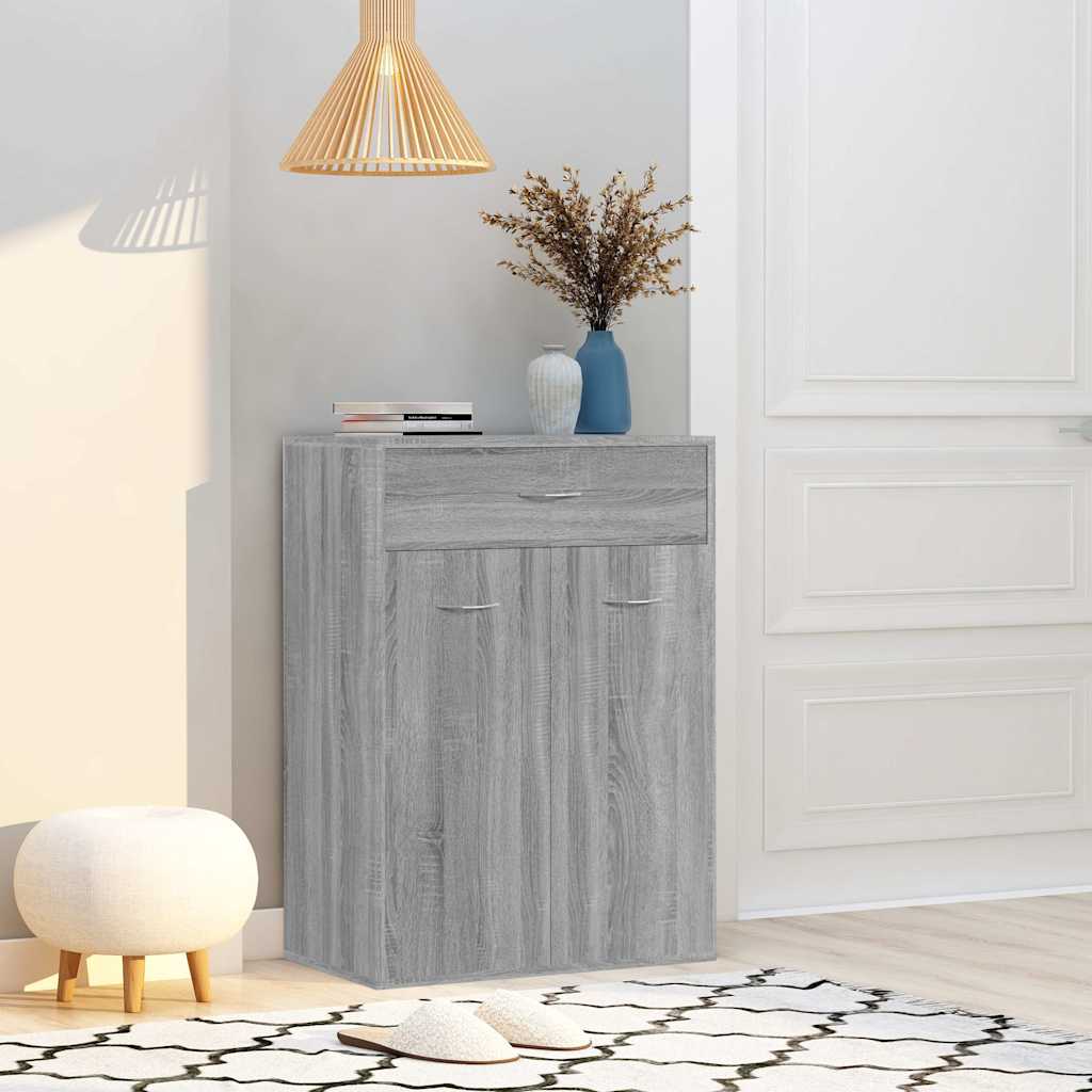 vidaXL Shoe Cabinet | Grey Sonoma | Engineered Wood | Medium | Shoe Cabinet 1