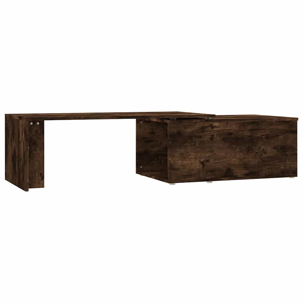 vidaXL Coffee Table Smoked Oak 150x50x35 cm Engineered Wood 2