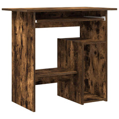 vidaXL Desk Smoked Oak 80x45x74 cm Engineered Wood 2