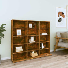 CD Cabinet 100x23x89,5 cm Engineered Wood Height 89.5 cm Smoked oak