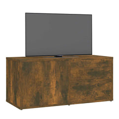 vidaXL TV Cabinet Smoked Oak 80x34x36 cm Engineered Wood 4