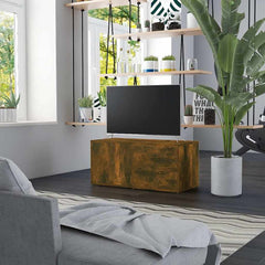 vidaXL TV Cabinet Smoked Oak 80x34x36 cm Engineered Wood 1