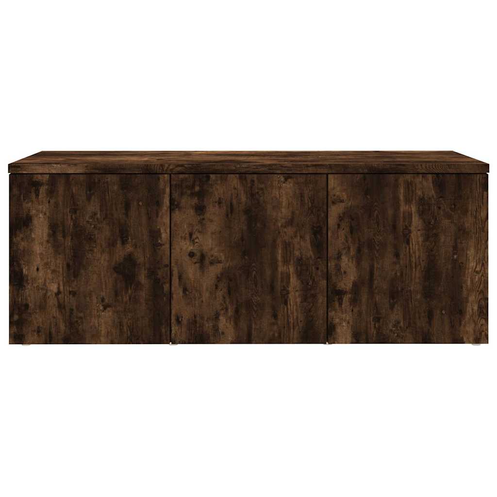 vidaXL TV Cabinet Smoked Oak 80x34x30 cm Engineered Wood 4