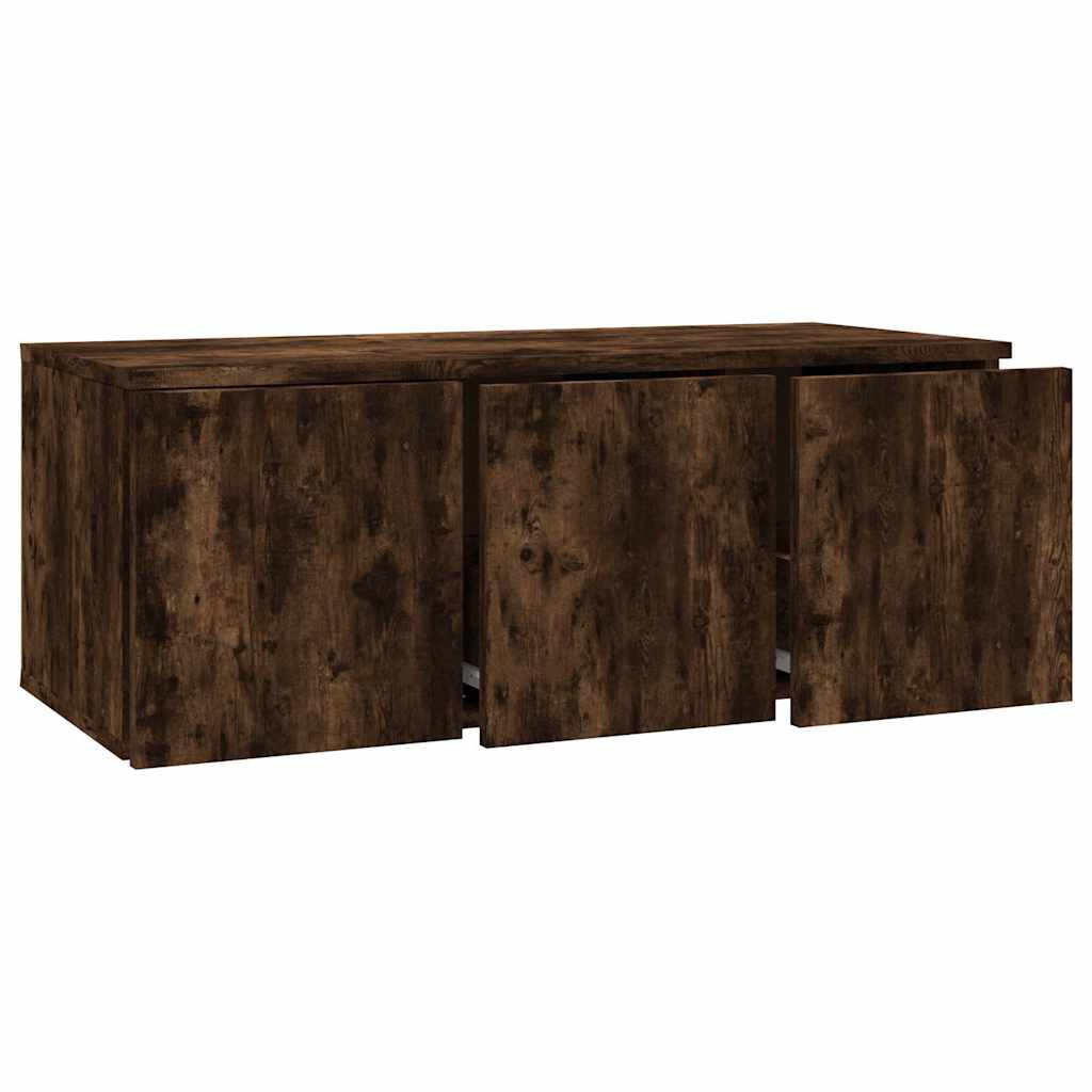 vidaXL TV Cabinet Smoked Oak 80x34x30 cm Engineered Wood 5