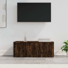 vidaXL TV Cabinet Smoked Oak 80x34x30 cm Engineered Wood 1