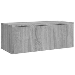 vidaXL TV Cabinet Grey Sonoma 80x34x30 cm Engineered Wood 2
