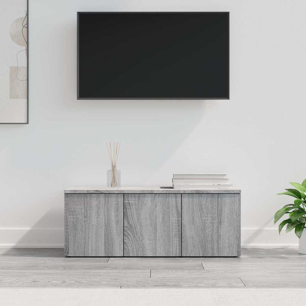 vidaXL TV Cabinet Grey Sonoma 80x34x30 cm Engineered Wood 1