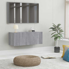vidaXL TV Cabinet Grey Sonoma 80x30x30 cm Engineered Wood 1