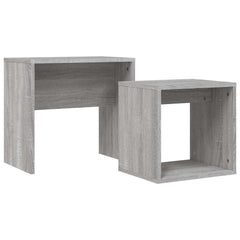 Coffee Table Set 48x30x45 cm Engineered Wood Grey sonoma