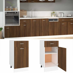vidaXL Drawer Bottom Cabinet Lyon Brown Oak 40x46x81.5 cm Engineered Wood 1