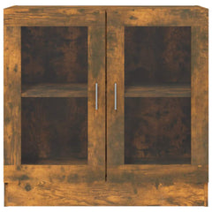 vidaXL Vitrine Cabinet Smoked Oak 82,5x30,5x80 cm Engineered Wood 4