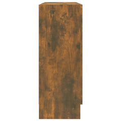vidaXL Vitrine Cabinet Smoked Oak 82,5x30,5x80 cm Engineered Wood 6
