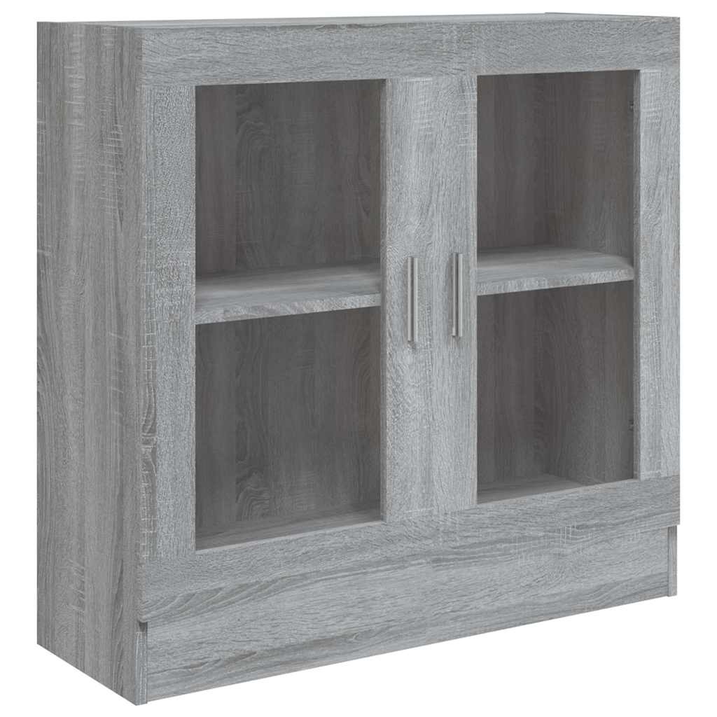 vidaXL Vitrine Cabinet Grey Sonoma 82,5x30,5x80 cm Engineered Wood 2