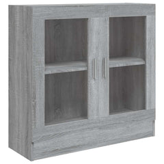 vidaXL Vitrine Cabinet Grey Sonoma 82,5x30,5x80 cm Engineered Wood 2
