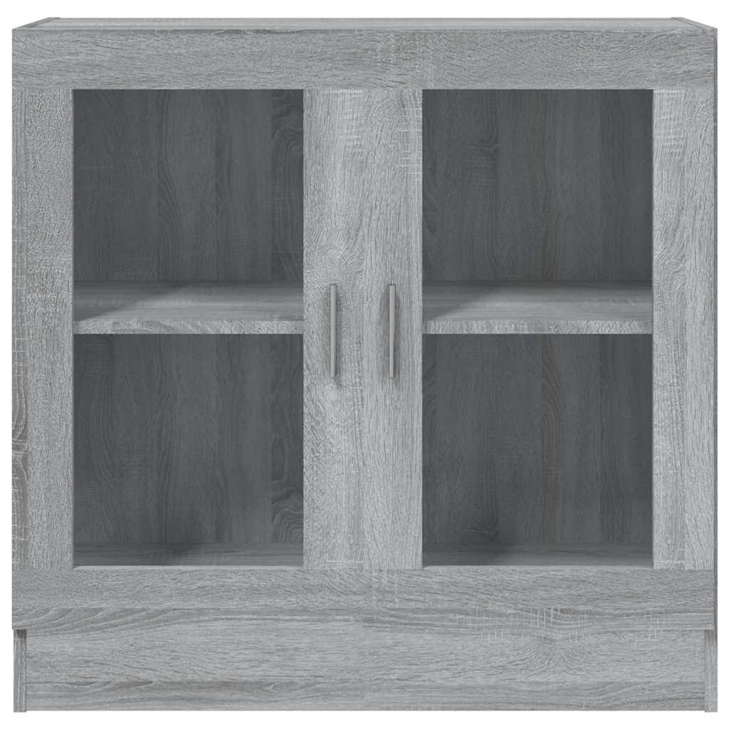 vidaXL Vitrine Cabinet Grey Sonoma 82,5x30,5x80 cm Engineered Wood 4