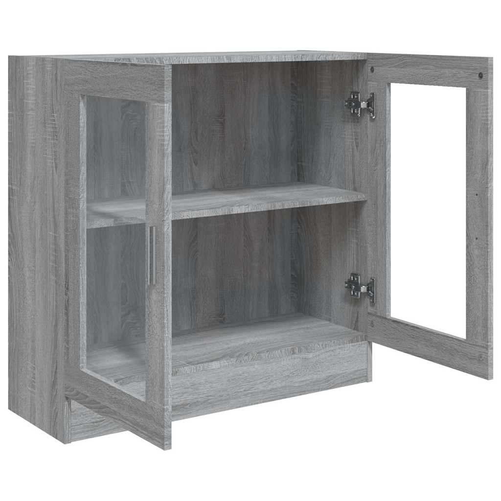 vidaXL Vitrine Cabinet Grey Sonoma 82,5x30,5x80 cm Engineered Wood 5