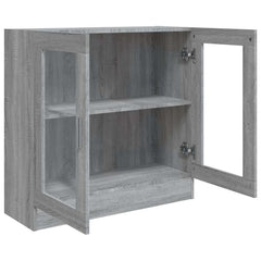 vidaXL Vitrine Cabinet Grey Sonoma 82,5x30,5x80 cm Engineered Wood 5