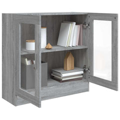 Vitrine Cabinet 82,5x30,5x80 cm Engineered Wood Height 80 cm Grey sonoma