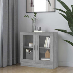 vidaXL Vitrine Cabinet Grey Sonoma 82,5x30,5x80 cm Engineered Wood 1