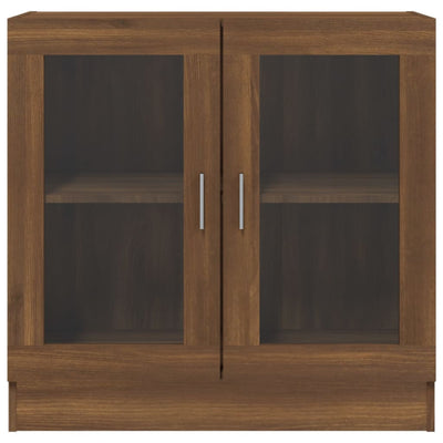 Vitrine Cabinet Brown Oak 82.5x30.5x80 cm Engineered Wood