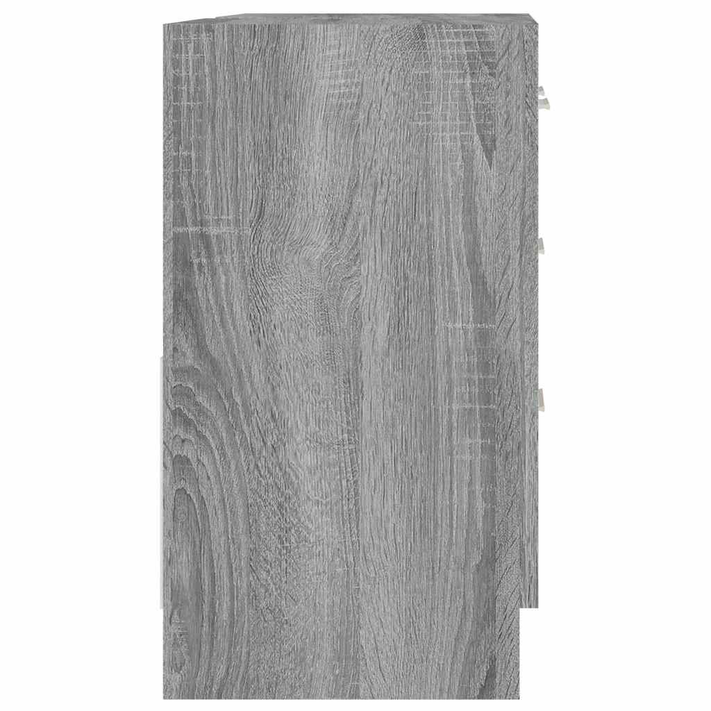 vidaXL Sink Cabinet Grey Sonoma 63x30x54 cm Engineered Wood 4