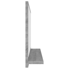 vidaXL Bathroom Mirror Grey Sonoma 60x10.5x37 cm Engineered Wood 4