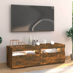 TV Cabinet with LED Lights 120x35x40 cm Smoked oak