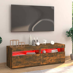 TV Cabinet with LED Lights 120x35x40 cm Smoked oak