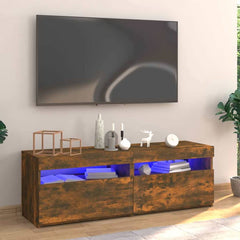 TV Cabinet with LED Lights 120x35x40 cm Smoked oak