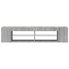 vidaXL TV Cabinet with LED Lights Grey Sonoma 135x39x30 cm 4