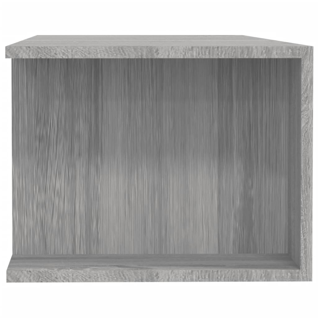 vidaXL TV Cabinet with LED Lights Grey Sonoma 135x39x30 cm 5