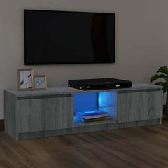 vidaXL TV Cabinet with LED Lights Grey Sonoma 120x30x36 cm 1
