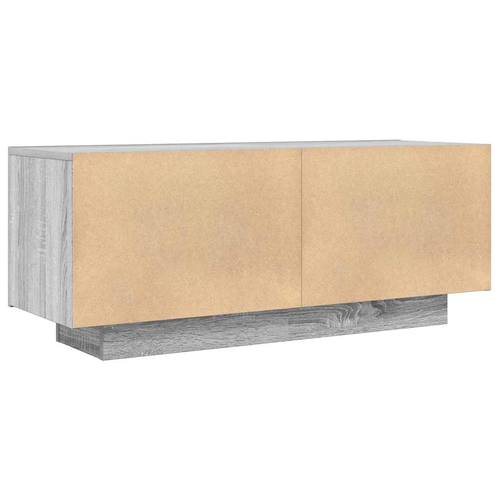 vidaXL TV Cabinet Grey Sonoma 100x35x40 cm Engineered Wood 5