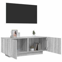 vidaXL TV Cabinet Grey Sonoma 100x35x40 cm Engineered Wood 1