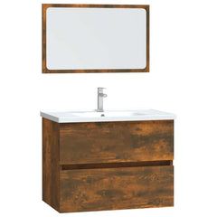 2 Piece Bathroom Furniture Set Engineered Wood