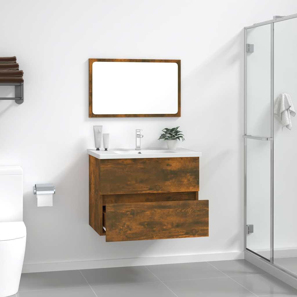2 Piece Bathroom Furniture Set Engineered Wood