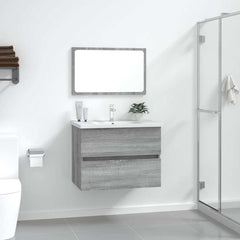 vidaXL 2 Piece Bathroom Furniture Set Engineered Wood