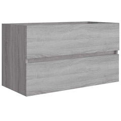 vidaXL 2 Piece Bathroom Furniture Set Grey Sonoma Engineered Wood 6