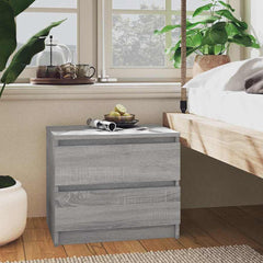 vidaXL Bed Cabinet Grey Sonoma 50x39x43,5 cm Engineered Wood 1