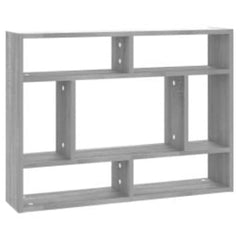 vidaXL Wall Shelf Grey Sonoma 75x16x55 cm Engineered Wood 2