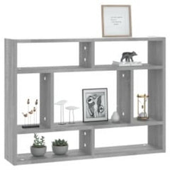 vidaXL Wall Shelf Grey Sonoma 75x16x55 cm Engineered Wood 3