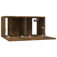 vidaXL Hanging TV Cabinet Smoked Oak 60x30x30 cm Engineered Wood 5