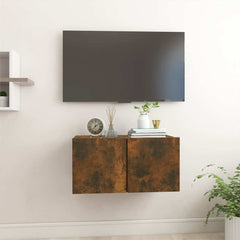 vidaXL Hanging TV Cabinet Smoked Oak 60x30x30 cm Engineered Wood 1