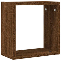 vidaXL Wall Cube Shelves 4 pcs Brown Oak 30x15x30 cm 5