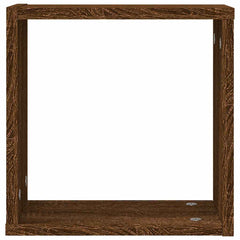 vidaXL Wall Cube Shelves 4 pcs Brown Oak 30x15x30 cm 6