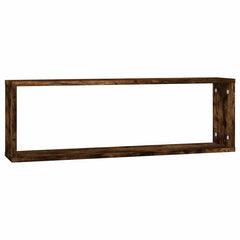 vidaXL Wall Cube Shelves 4 pcs Smoked Oak 80x15x26.5 cm Engineered Wood 5